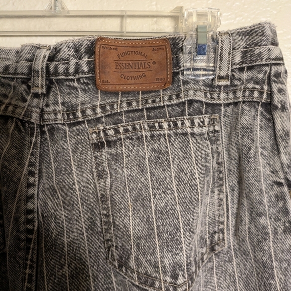 essential Sport Gray Striped High-Waisted Jeans Size 16 Pre-owned - Picture 8 of 8